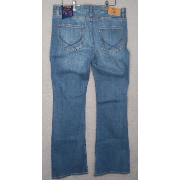 Victorias Secret PINK Jeans Womens 12 Blue Bootcut Y2K Mid Rise Denim NEW - Picture 1 of 15